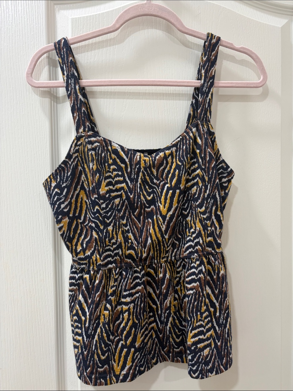 Anthropologie Peplum tank Top sz M